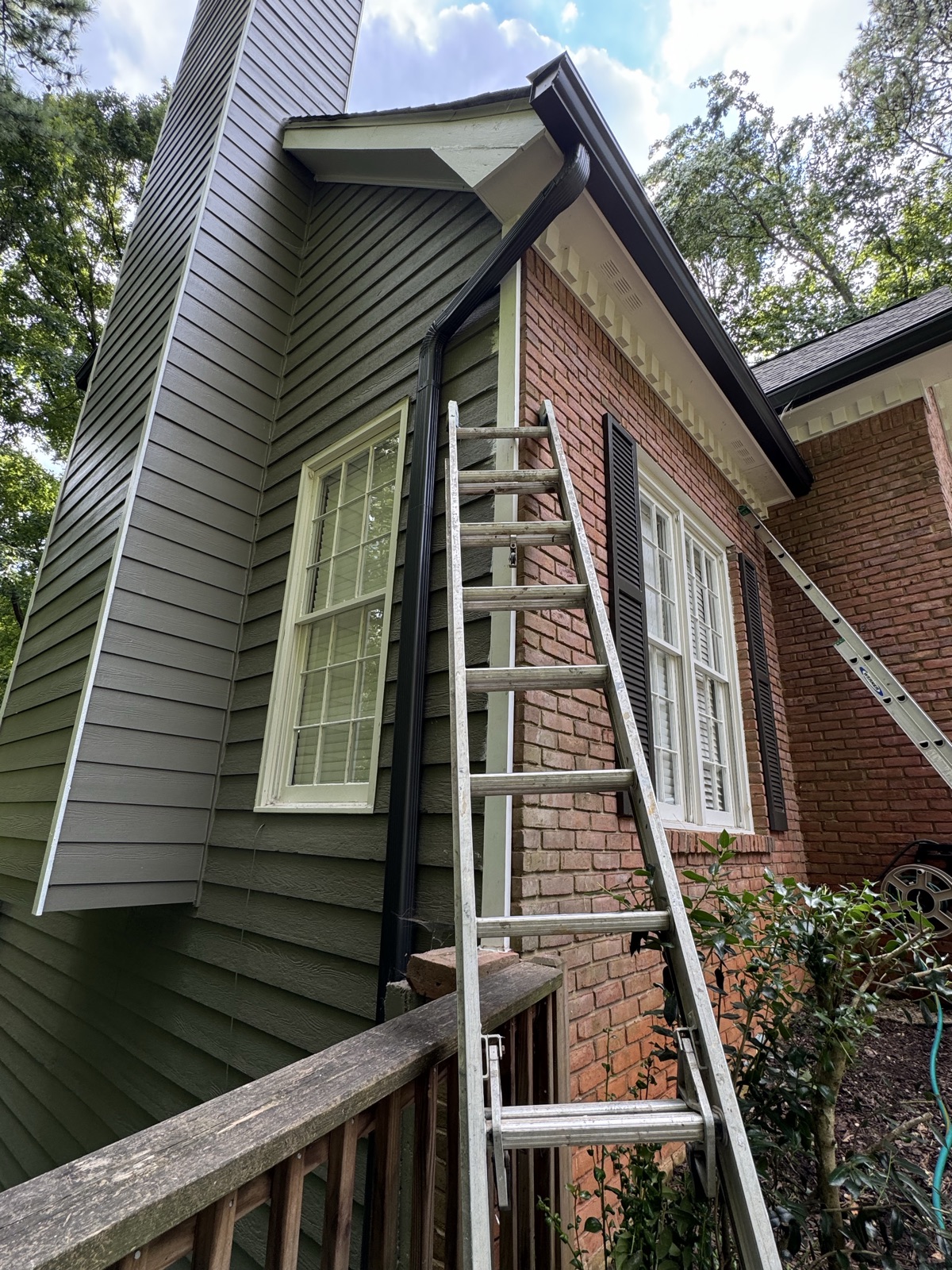 Full home exterior after power washing and mold treatment